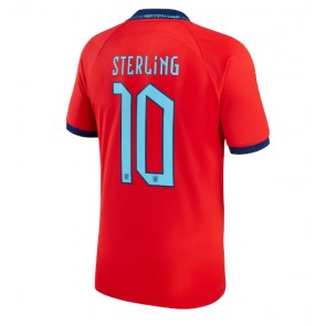Anglia Raheem Sterling #10 Koszulka Wyjazdowych MŚ 2022 Krótki Rękaw